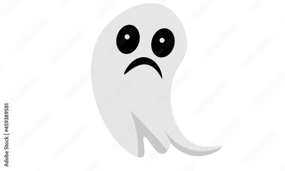 Vector illustration of Ghost on white background For print or use as poster, card, flyer or T Shirt Vector illustration of Ghost on white background For print or use as poster, card, flyer or T Shirt