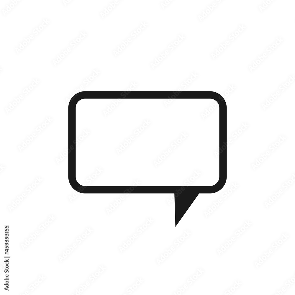 Black chat speech bubble isolated on white background. Black chat speech bubble isolated on white background.