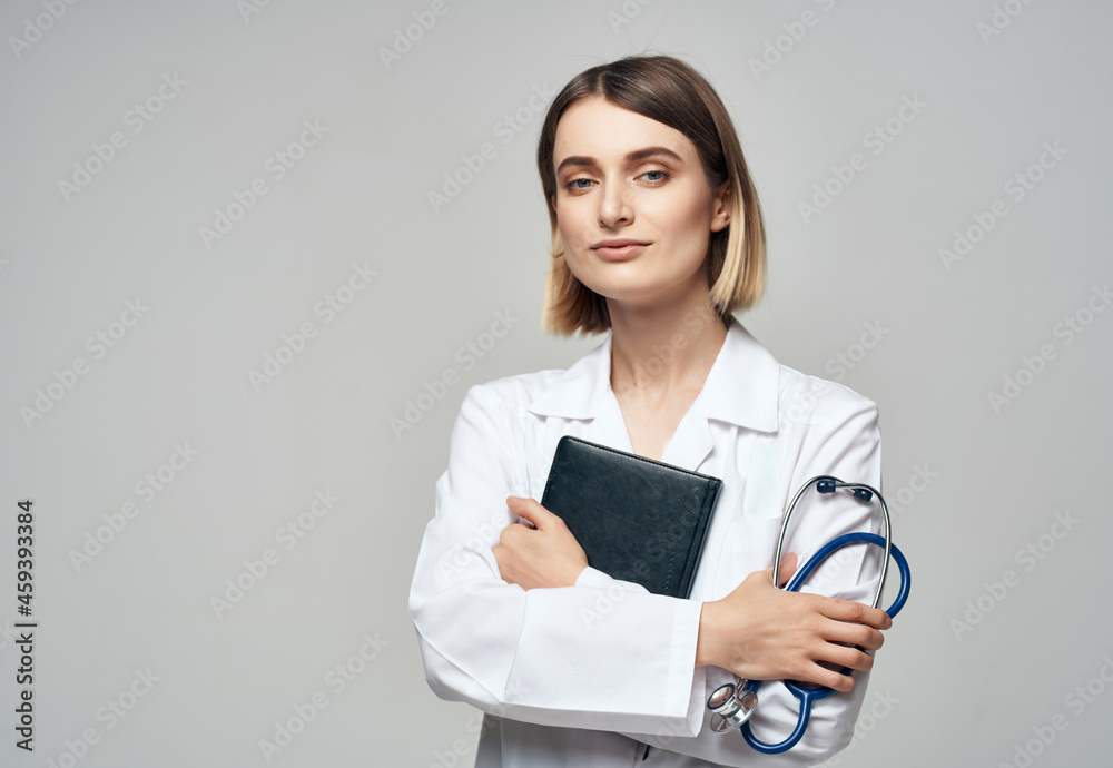 female doctor with stethoscope health care Professional female doctor with stethoscope health care Professional