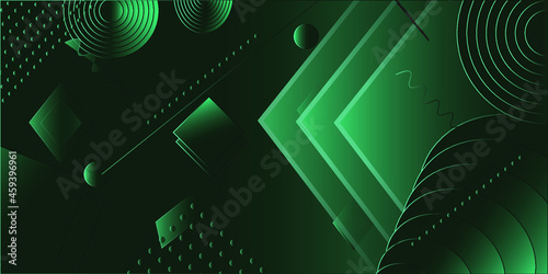 Green Abstract Background With Arrows