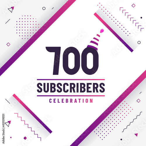 Thank you 700 subscribers celebration modern colorful design.