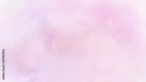 Pink abstract watercolor painting textured on white paper background