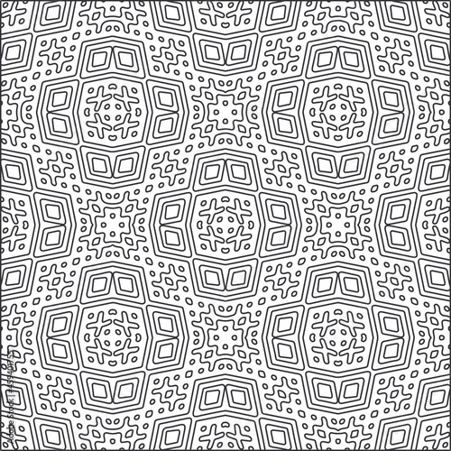 Design monochrome grating pattern,black and white patterns.Repeating geometric tiles from striped elements. black otnament.