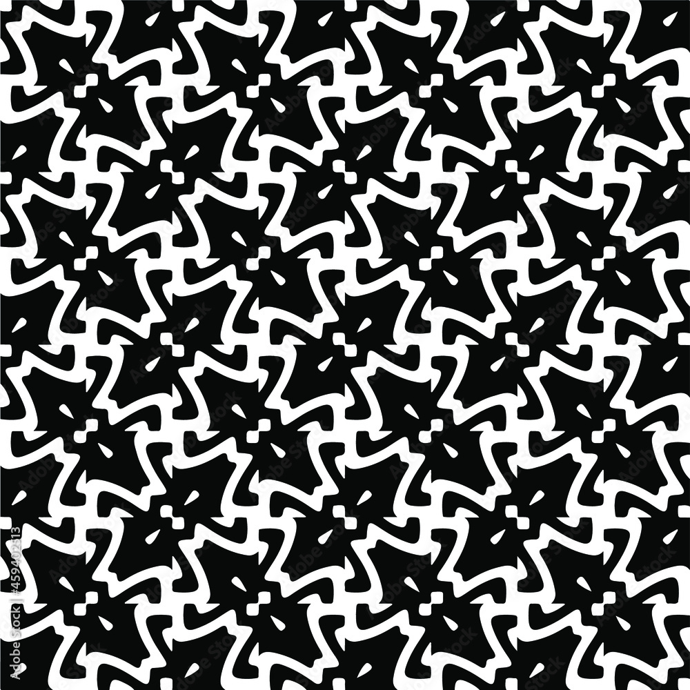 Seamless vector pattern in geometric ornamental style. Black ornament. Seamless vector pattern in geometric ornamental style. Black ornament.