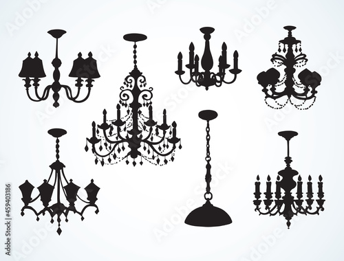 Chandelier. Vector drawing