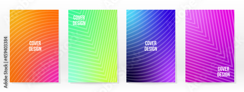 Minimal Poster. Pastel Soft. Rainbow Gradient Set.