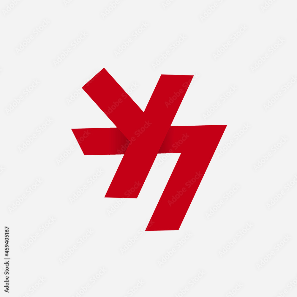Obraz premium Y7 initial simple vector logo