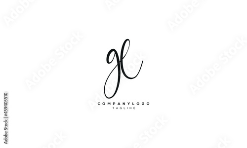 GE, EG, GL, LG, Abstract initial monogram letter alphabet logo design