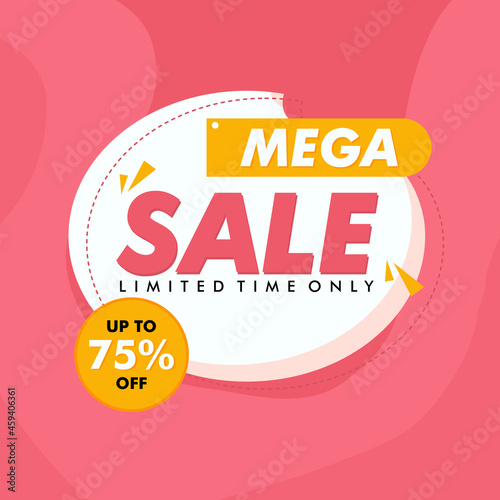 Bubble sale banner template vector summer illustration Vector