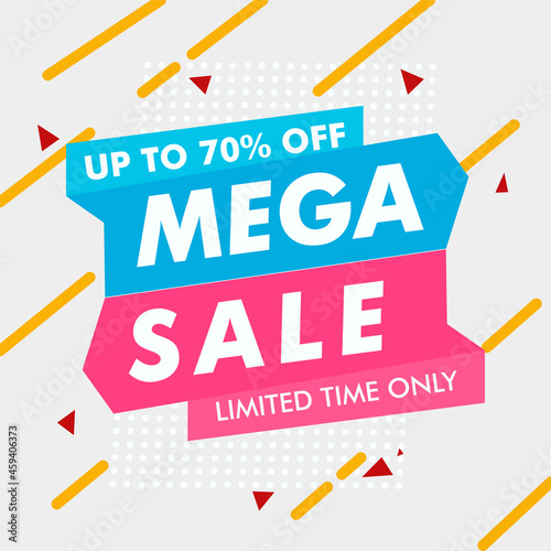 Colorful mega sale banners concept template Vector