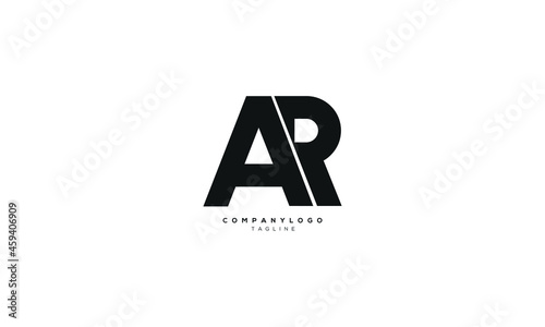 AR, RA, Abstract initial monogram letter alphabet logo design