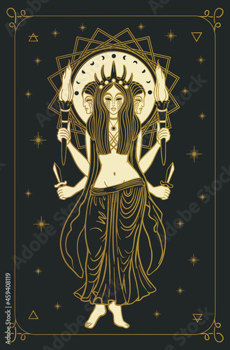 hecate, greek goddess, Queen of the darkness photo