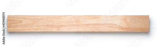 Wooden board isolated on white background. Top view.