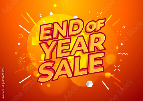 End of year sale banner. Sale banner template design.