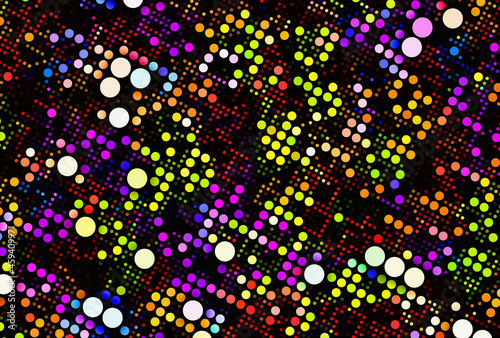 Wallpaper Mural abstract arrangement from multicolored bright circles Torontodigital.ca