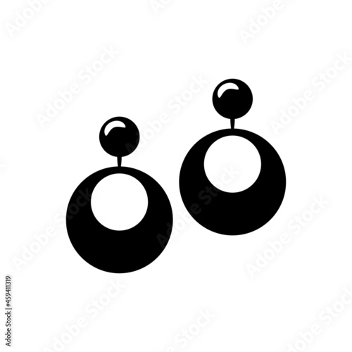 Earrings icon vector. jewelry illustration sign. bijouterie symbol or logo.