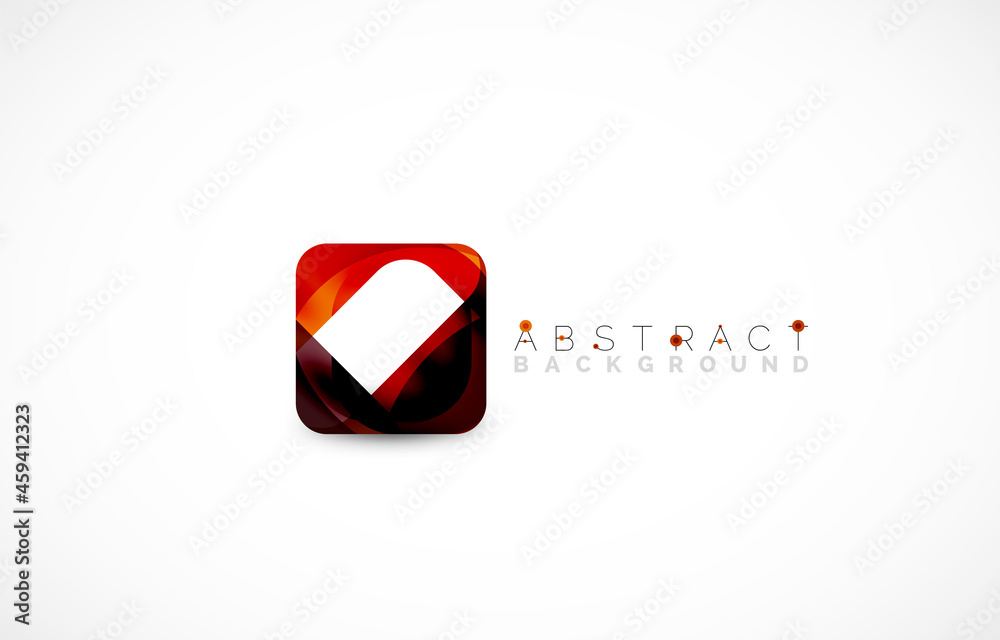 Minimal background. Abstract square shape with round corners created with wavy forms. Vector Illustration For Wallpaper, Banner, Background, Landing Page Minimal background. Abstract square shape with round corners created with wavy forms. Vector Illustration For Wallpaper, Banner, Background, Landing Page