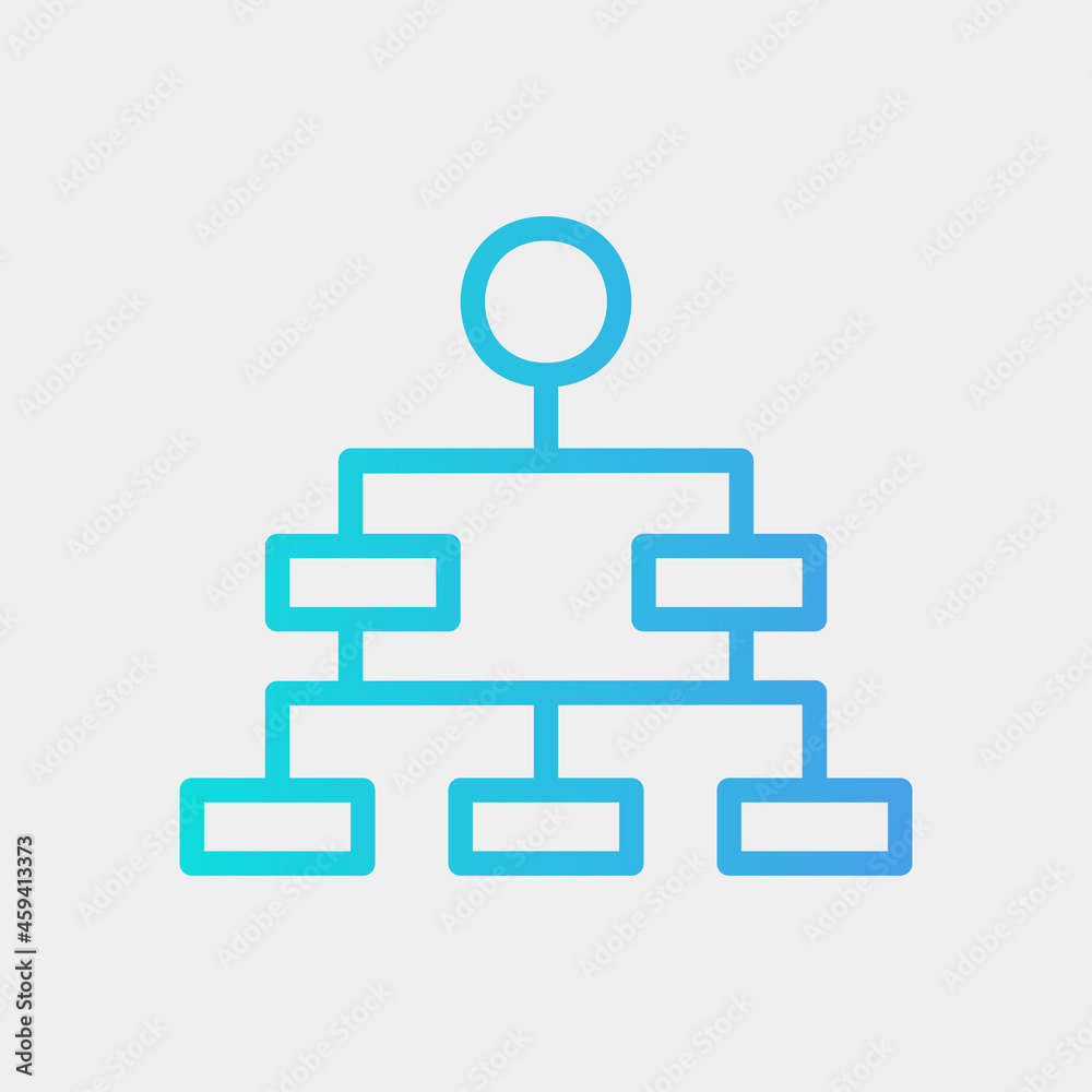 Vector illustration of hierarchy icon in blue style for any projects Vector illustration of hierarchy icon in blue style for any projects