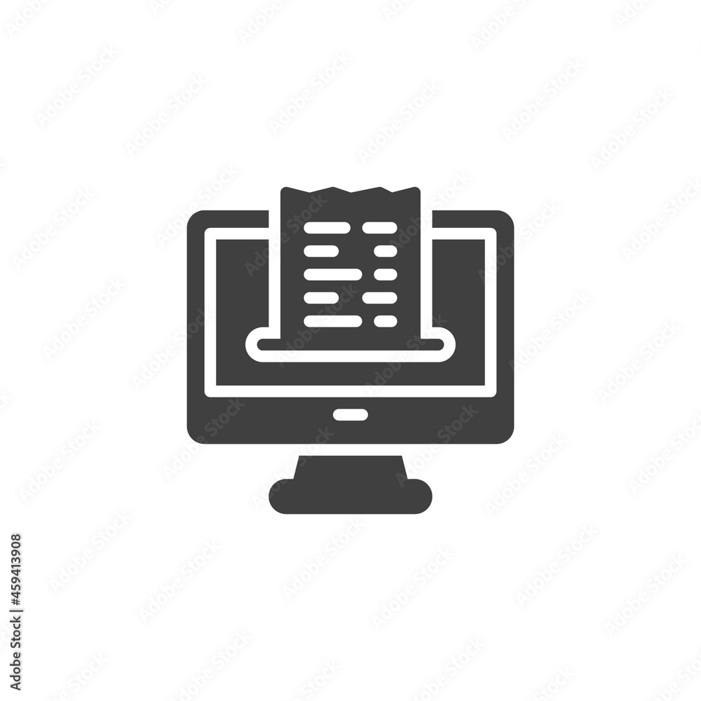 Online payment checkout vector icon Online payment checkout vector icon