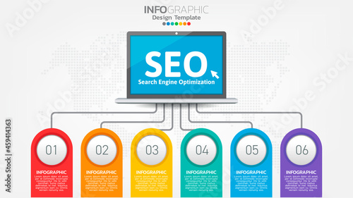 SEO search engine optimization banner web icon for business and marketing