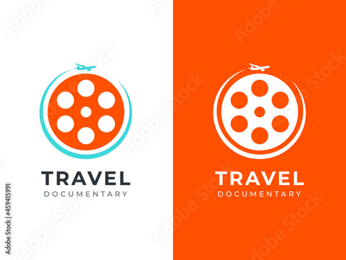travel documentary logo design concept