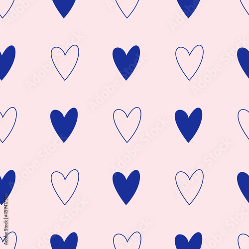 Seamless vector hearts symbol pattern. Valentine's day background. Stylish pattern for design, fabric, textile etc. 