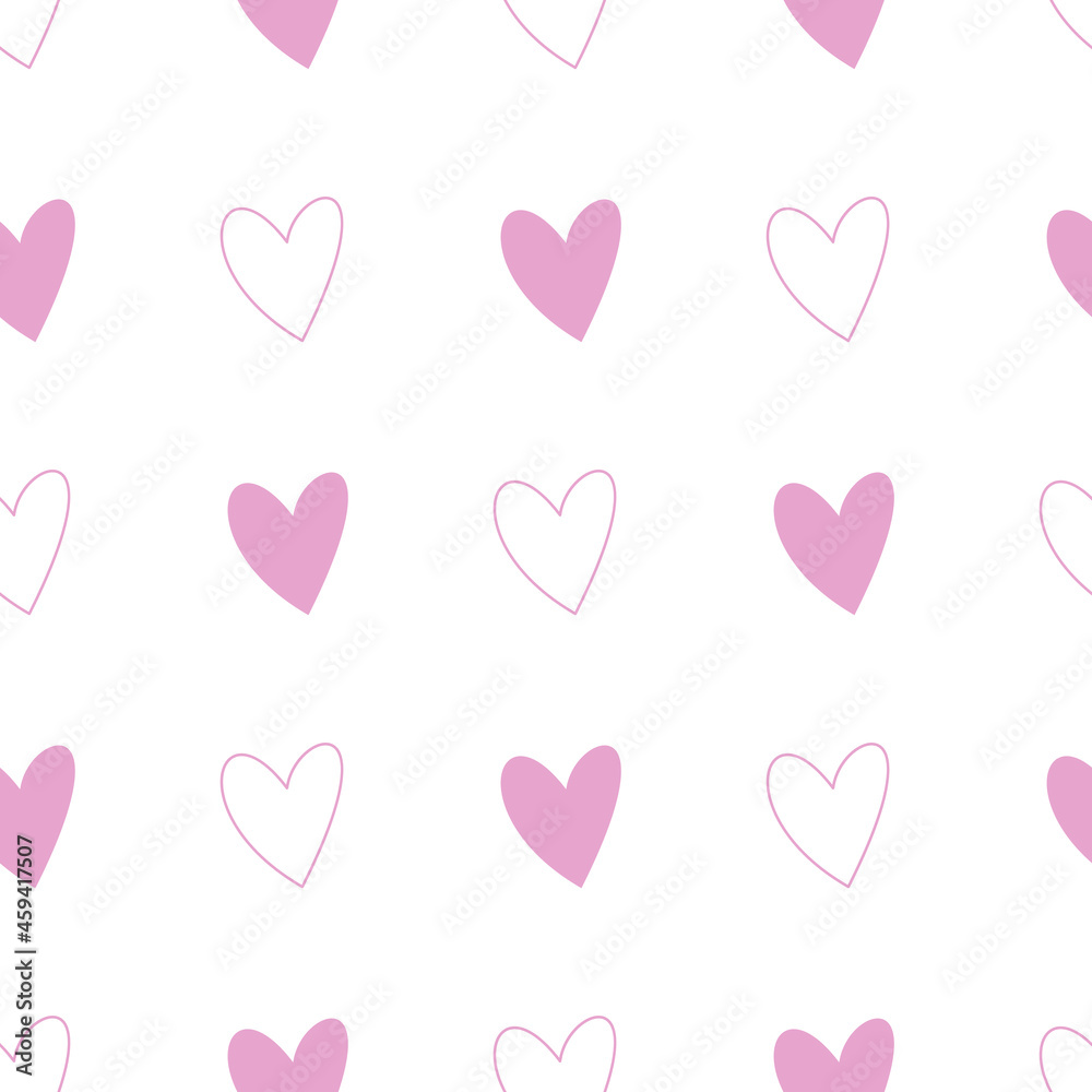 Seamless vector hearts symbol pattern. Valentine's day background. Stylish pattern for design, fabric, textile etc.	