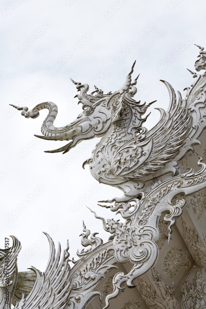 Fototapeta premium Famous temples, architectural appearance. Details closeup, Thailand