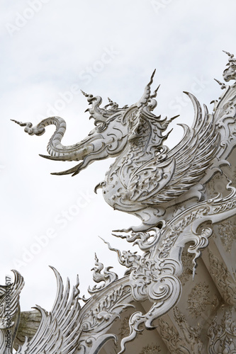 Famous temples  architectural appearance. Details closeup  Thailand