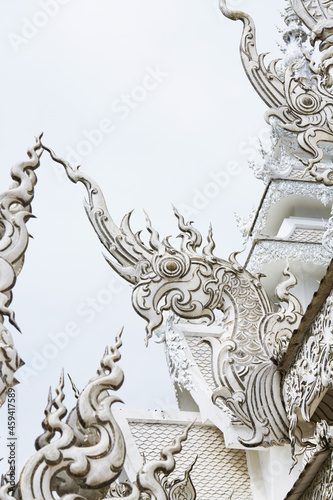 Famous temples, architectural appearance. Details closeup, Thailand