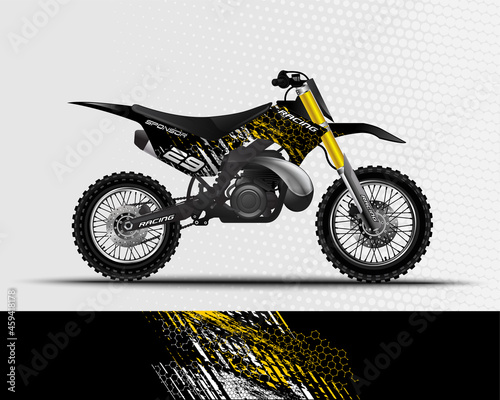Sport background abstract design for racing motorcycle motocross dirt bike