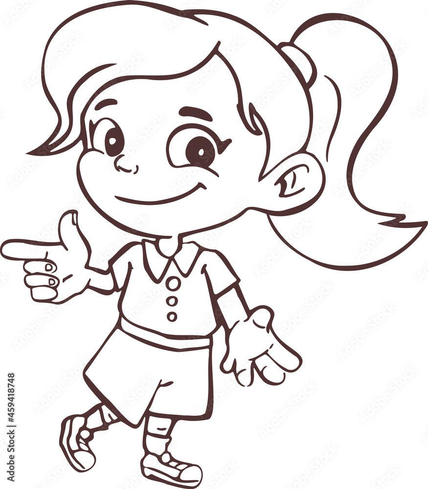 Little girl symbol icon shows gesture class, cool Little girl symbol icon shows gesture class, cool