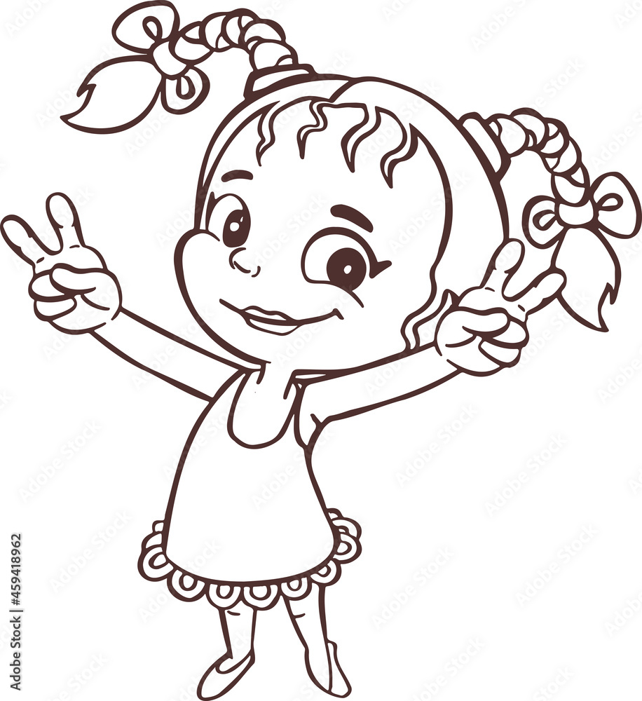 Little girl symbol icon shows gesture class, cool Little girl symbol icon shows gesture class, cool