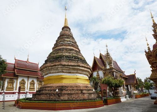 Famous temples, architectural appearance. Details closeup, Chiang Mai, Thailand