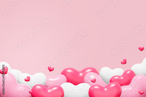 バレンタインデーのかわいいハートマークの背景