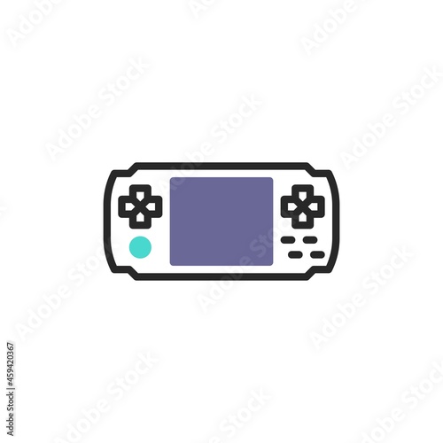 Handheld console line icon