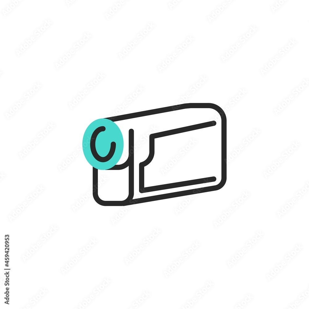 Video camera line icon Video camera line icon