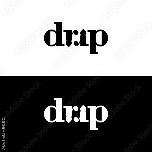Ambigram Drip Wordmark Logo, Ambigram Logo Icon Design Template Elements photo