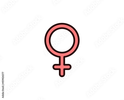 Gender line icon. High quality outline symbol for web design or mobile app. Thin line sign for design logo. Color outline pictogram on white background