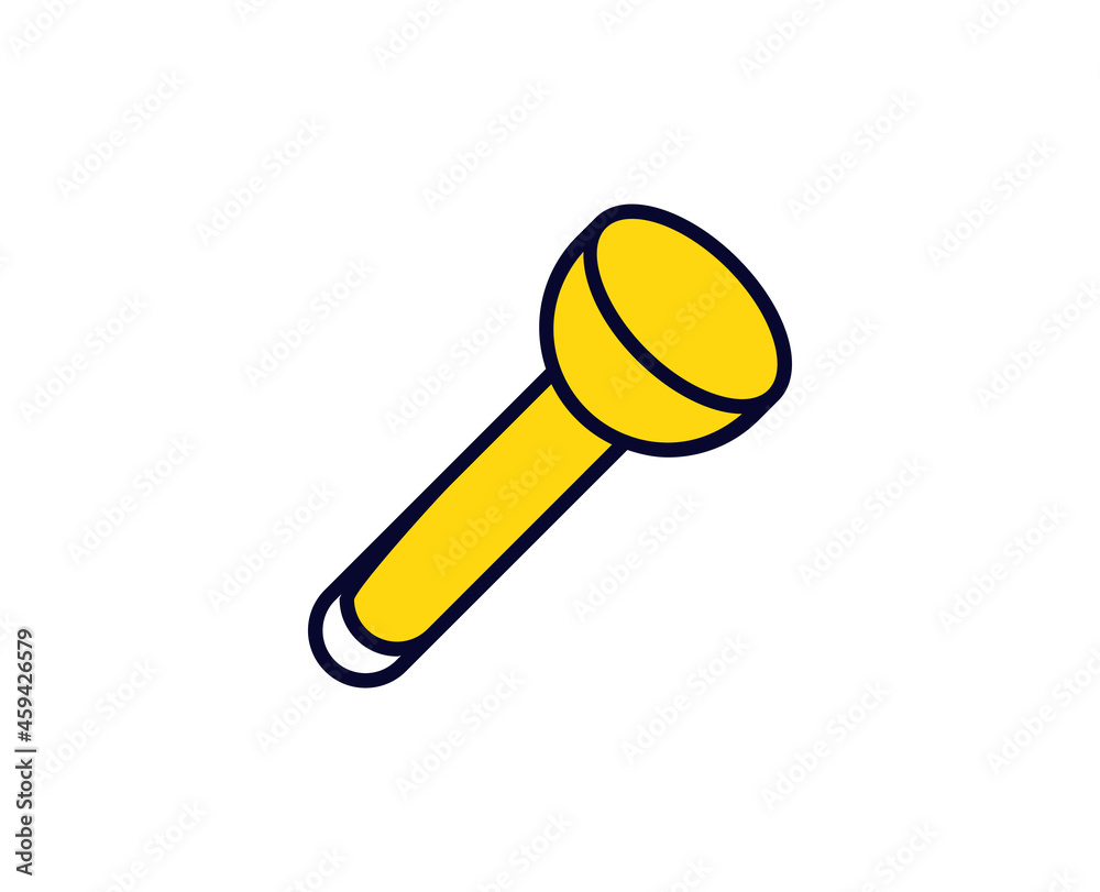 Flashlight line icon. Vector symbol in trendy flat style on white background. Travel sing for design.