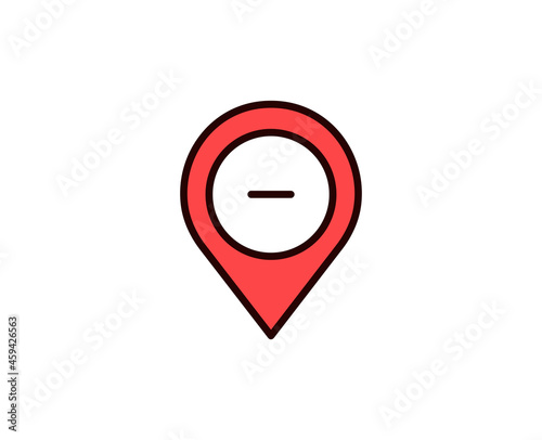 Map pin line icon. Vector symbol in trendy flat style on white background. Travel sing for design.