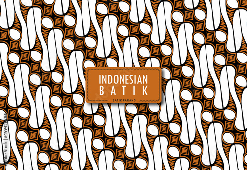 Indonesian Batik, Batik Parang is one of the oldest batik motifs in Indonesia photo
