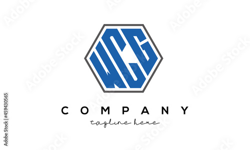 letters WCG creative polygon logo victor template	 photo