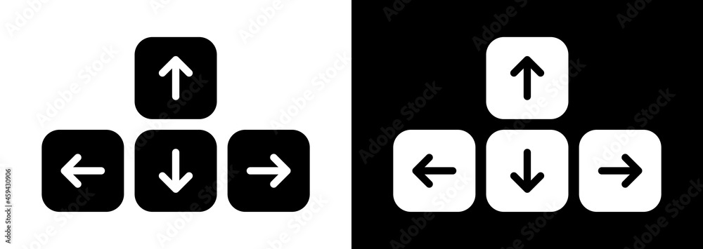 Arrow keyboard icon vector. Arrow keyboard icon vector.