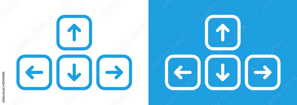 Arrows buttons computer keyboard icon vector illustration. Arrows buttons computer keyboard icon vector illustration.