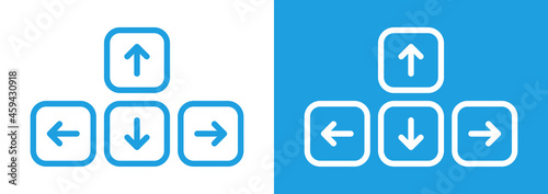 Arrows buttons computer keyboard icon vector illustration.