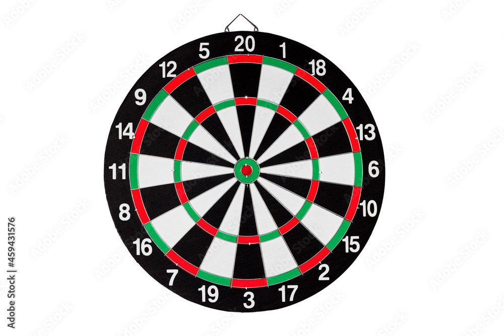 Obraz premium Isolated Dart Board with White Background.