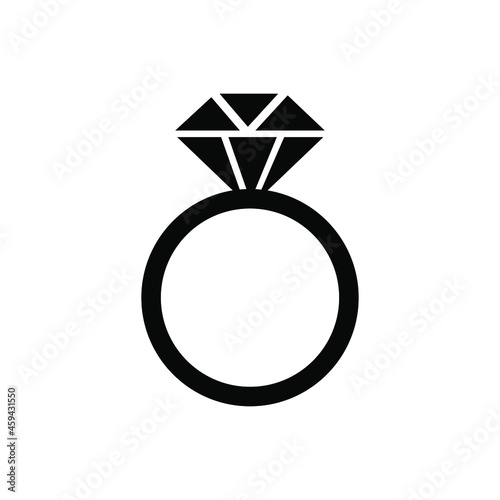 Ring icon vector. jewel illustration sign. bijouterie symbol or logo.