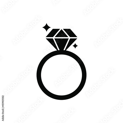 Ring icon vector. jewel illustration sign. bijouterie symbol or logo.