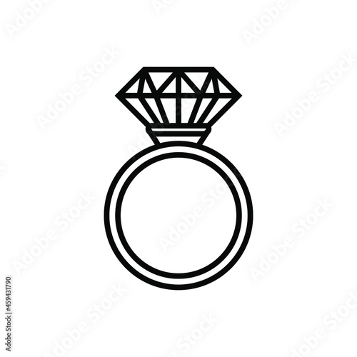 Ring icon vector. jewel illustration sign. bijouterie symbol or logo.